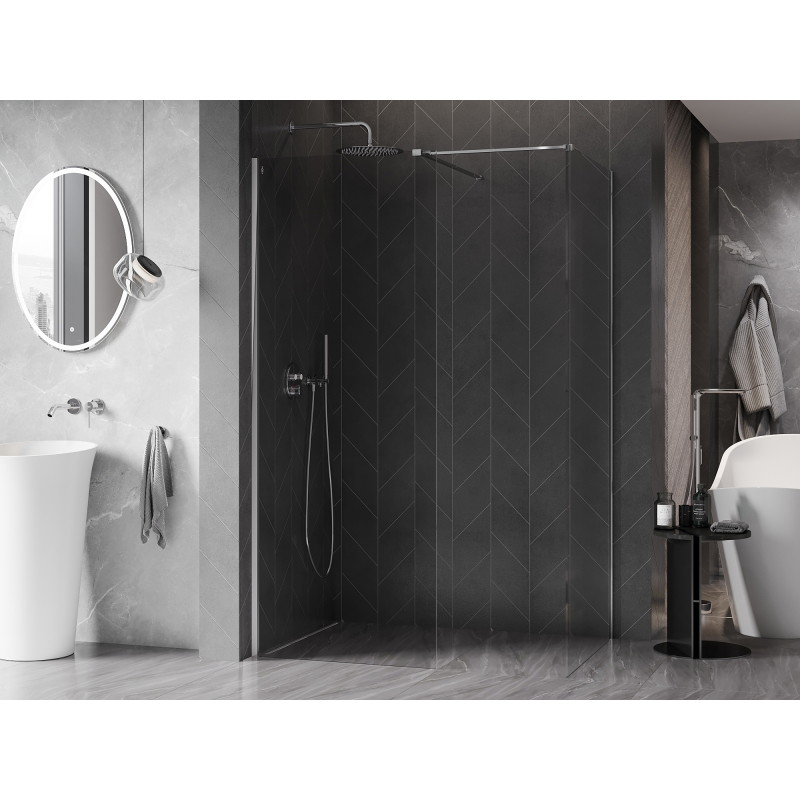 Mexen Kioto-X paroi de douche Walk-in 140 x 90 cm, transparent 10 mm, chrome - 800-140-202-01-00-090-X