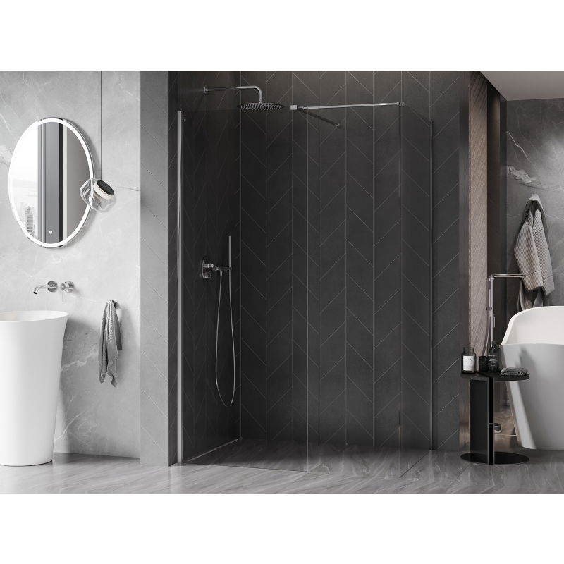 Mexen Kioto-X Panneau de douche Walk-in 110 x 100 cm, transparent 10 mm, chrome - 800-110-202-01-00-100-X