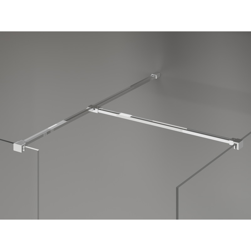 Mexen Kioto-X paroi de douche Walk-in 130 x 110 cm, transparent 10 mm, chrome - 800-130-202-01-00-110-X