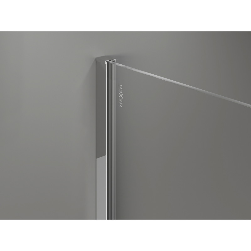 Mexen Kioto-X paroi de douche Walk-in 160 x 110 cm, transparent 10 mm, chrome - 800-160-202-01-00-110-X