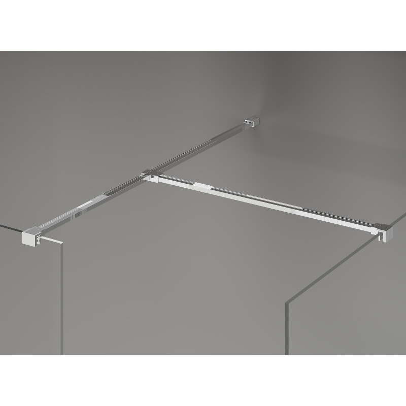 Mexen Kioto-X paroi de douche Walk-in 120 x 120 cm, transparent 10 mm, chrome - 800-120-202-01-00-120-X