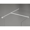 Mexen Kioto-X paroi de douche Walk-in 150 x 70 cm, transparent 10 mm, blanc - 800-150-202-20-00-070-X