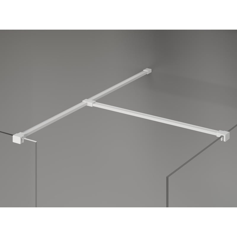 Mexen Kioto-X paroi de douche Walk-in 160 x 110 cm, transparent 10 mm, blanc - 800-160-202-20-00-110-X