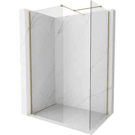 Mexen Kioto-X paroi de douche Walk-in 120 x 80 cm, transparent 10 mm, doré - 800-120-202-50-00-080-X