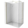 Mexen Kioto-X paroi de douche Walk-in 130 x 90 cm, transparent 10 mm, doré - 800-130-202-50-00-090-X