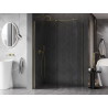 Mexen Kioto-X paroi de douche Walk-in 130 x 90 cm, transparent 10 mm, doré - 800-130-202-50-00-090-X
