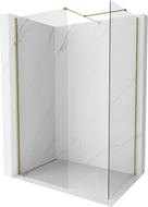 Mexen Kioto-X paroi de douche Walk-in 160 x 120 cm, transparent 10 mm, or - 800-160-202-50-00-120-X