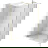 Paroi de douche Mexen Kioto-X Walk-in 160 x 100 cm, transparente 10 mm, or brossé - 800-160-202-55-00-100-X