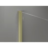 Mexen Kioto-X paroi de douche Walk-in 110 x 110 cm, transparent 10 mm, doré brossé - 800-110-202-55-00-110-X