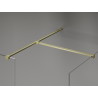 Mexen Kioto-X paroi de douche Walk-in 110 x 110 cm, transparent 10 mm, doré brossé - 800-110-202-55-00-110-X