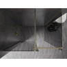 Mexen Kioto-X paroi de douche Walk-in 160 x 110 cm, transparent 10 mm, or brossé - 800-160-202-55-00-110-X
