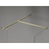 Mexen Kioto-X paroi de douche Walk-in 160 x 110 cm, transparent 10 mm, or brossé - 800-160-202-55-00-110-X