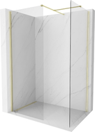 Mexen Kioto-X paroi de douche Walk-in 160 x 120 cm, transparent 10 mm, or brossé - 800-160-202-55-00-120-X