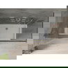 Cabine de douche coulissante Mexen Omega 140 x 80 cm, graphite, chrome + receveur plat, blanc - 825-140-080-01-40-4010