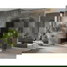 Cabine de douche coulissante Mexen Omega 140 x 80 cm, graphite, chrome + receveur plat, blanc - 825-140-080-01-40-4010