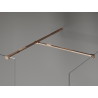 Mexen Kioto-X paroi de douche Walk-in 130 x 90 cm, transparent 10 mm, or rose - 800-130-202-60-00-090-X