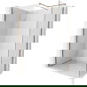 Mur de douche Mexen Kioto-X Walk-in 140 x 100 cm, transparent 10 mm, or rose - 800-140-202-60-00-100-X