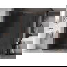 Paroi de douche Walk-in Mexen Kioto-X 140 x 120 cm, transparent 10 mm, cuivre brossé - 800-140-202-65-00-120-X