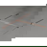 Paroi de douche Walk-in Mexen Kioto-X 140 x 120 cm, transparent 10 mm, cuivre brossé - 800-140-202-65-00-120-X