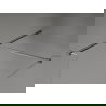 Mexen Kioto-X paroi de douche Walk-in 70 x 70 cm, transparent 10 mm, gris brossé - 800-070-202-66-00-070-X