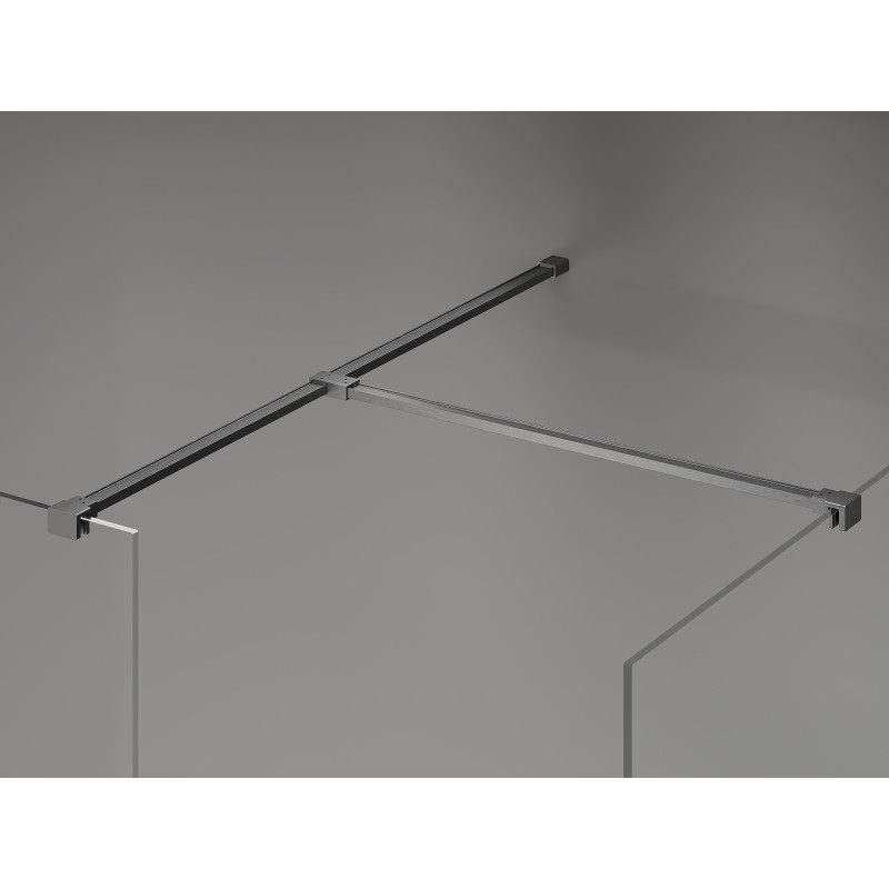 Mexen Kioto-X paroi de douche Walk-in 100 x 70 cm, transparent 10 mm, gris canon brossé - 800-100-202-66-00-070-X