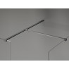 Mexen Kioto-X paroi de douche Walk-in 100 x 100 cm, transparent 10 mm, gris acier brossé - 800-100-202-66-00-100-X