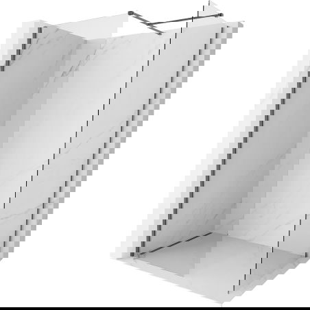 Mexen Kioto-X paroi de douche Walk-in 110 x 100 cm, transparent 10 mm, gris canon brossé - 800-110-202-66-00-100-X