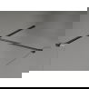 Mexen Kioto-X paroi de douche Walk-in 80 x 80 cm, transparent 10 mm, noir - 800-080-202-70-00-080-X