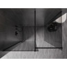 Mexen Kioto-X paroi de douche Walk-in 160 x 80 cm, transparent 10 mm, noir - 800-160-202-70-00-080-X