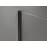 Mexen Kioto-X paroi de douche Walk-in 160 x 80 cm, transparent 10 mm, noir - 800-160-202-70-00-080-X