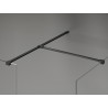Mexen Kioto-X paroi de douche Walk-in 160 x 80 cm, transparent 10 mm, noir - 800-160-202-70-00-080-X