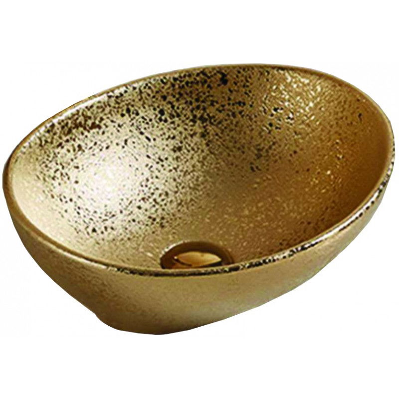Mexen Elza lavabo de comptoir 40 x 33 cm, Or - 21014050