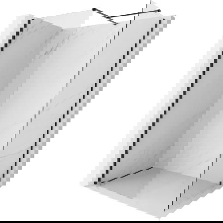 Mexen Kioto-X Paroi de douche Walk-in 160 x 120 cm, transparente 10 mm, noire - 800-160-202-70-00-120-X