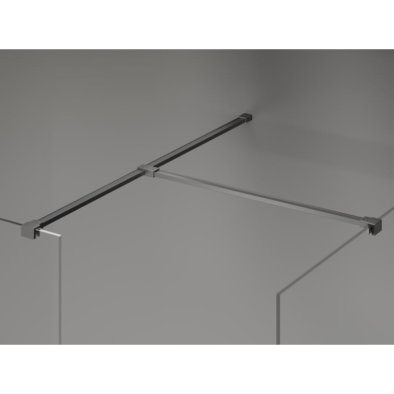 Mexen Kioto-X paroi de douche Walk-in 110 x 80 cm, transparent 10 mm, métal canon - 800-110-202-95-00-080-X