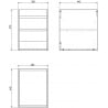 Mexen Box-A boîtier de meuble sous-vasque 35 cm, blanc mat - 91AX1-0350-470-1-01