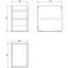 Corps d'armoire sous-lavabo Mexen Box-A 30 cm, gris mat - 91AX1-0300-470-1-62