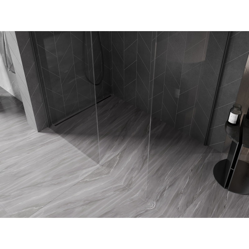 Mexen Kioto-X paroi de douche Walk-in 120 x 110 cm, transparent 10 mm, gun metal - 800-120-202-95-00-110-X