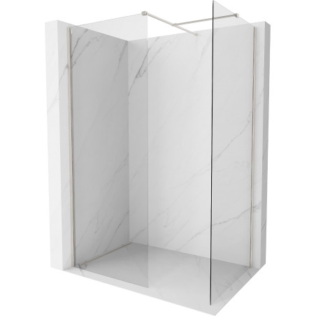 Mexen Kioto-X paroi de douche Walk-in 80 x 80 cm, transparent 10 mm, nickel brossé - 800-080-202-97-00-080-X