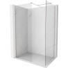 Mexen Kioto-X paroi de douche Walk-in 80 x 80 cm, transparent 10 mm, nickel brossé - 800-080-202-97-00-080-X