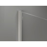 Mexen Kioto-X paroi de douche Walk-in 80 x 80 cm, transparent 10 mm, nickel brossé - 800-080-202-97-00-080-X