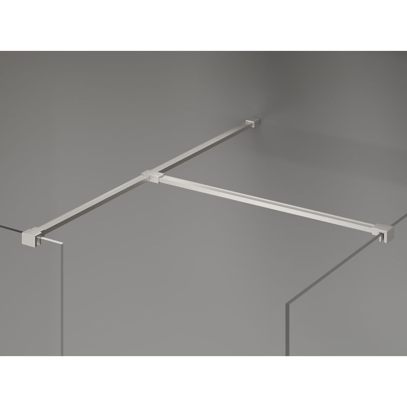 Mexen Kioto-X paroi de douche Walk-in 150 x 110 cm, transparent 10 mm, nickel brossé - 800-150-202-97-00-110-X