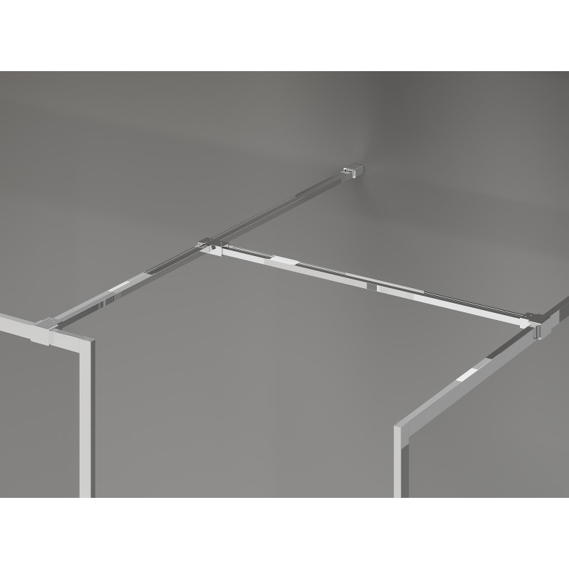 Mexen Kioto-XF paroi de douche à l'italienne avec cadre 130 x 80 cm, transparent 10 mm, chrome - 800-130-202-04-00-080-XF