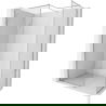 Séparation de douche Mexen Kioto-XF Walk-in avec cadre 100 x 100 cm, transparent 10 mm, chromé - 800-100-202-04-00-100-XF