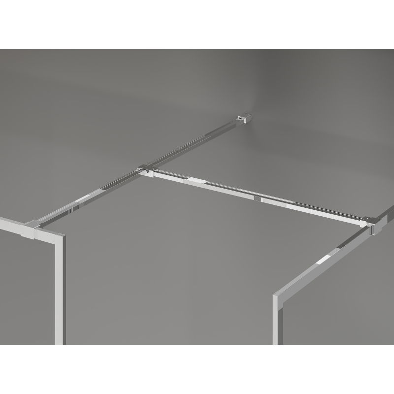 Mexen Kioto-XF paroi de douche Walk-in avec cadre 130 x 110 cm, transparent 10 mm, chrome - 800-130-202-04-00-110-XF