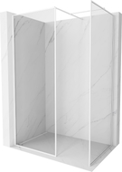 Mexen Kioto-XF paroi de douche Walk-in avec cadre 120 x 100 cm, transparent 10 mm, blanc - 800-120-202-04-20-100-XF