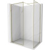 Mexen Kioto-XF paroi de douche Walk-in avec cadre 140 x 90 cm, transparent 10 mm, doré - 800-140-202-04-50-090-XF
