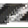 Mur de douche Mexen Kioto-XF Walk-in avec cadre 130 x 120 cm, 10 mm transparent, doré - 800-130-202-04-50-120-XF