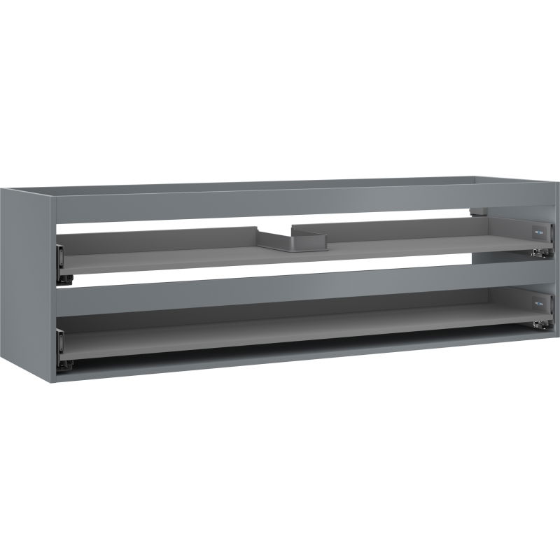 Mexen Box-A corps de meuble sous-lavabo 160 cm, 2 tiroirs, graphite mat - 91AX0-1600-470-2-66
