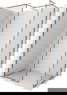 Mexen Kioto-XF panneau de douche Walk-in avec cadre 120 x 90 cm, transparent 10 mm, or rose - 800-120-202-04-60-090-XF