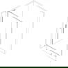 Paroi de douche Mexen Kioto-F L Walk-in avec cadre 85 x 202 cm, transparent 8 mm, or - 800-085-174-50-00